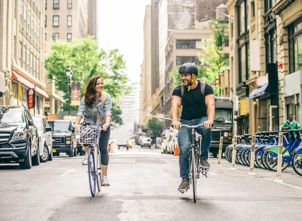Ciclistas en Nueva York — Foto de Stock