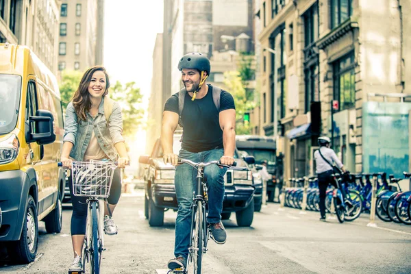 뉴욕에서 자전거 — 스톡 사진