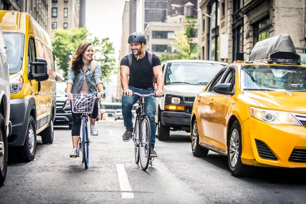 Cyklister i New York — Stockfoto