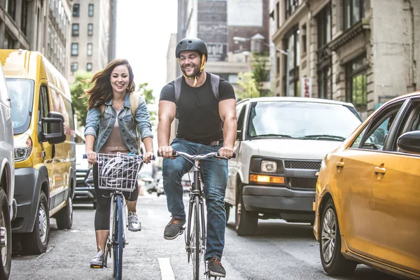 Radfahrer in New York — Stockfoto