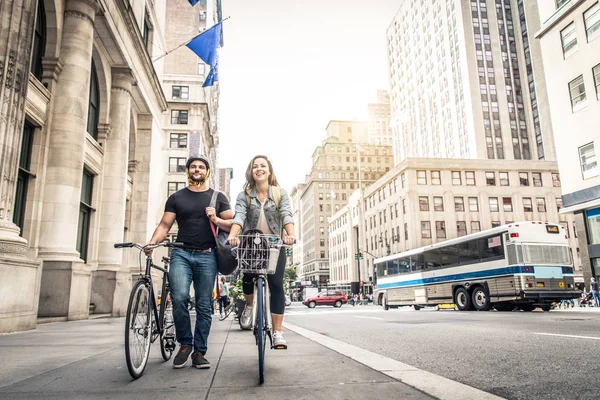 Cyklister i New York — Stockfoto