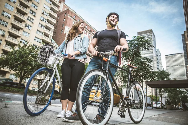 Cyklister i New York — Stockfoto