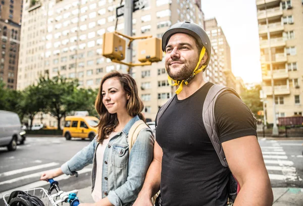 Ciclistas en Nueva York — Foto de Stock