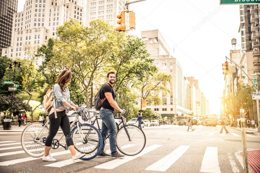 Cyclists in New York