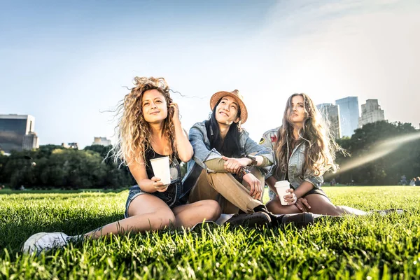 Group of friends in Central Park — Stock Photo, Image