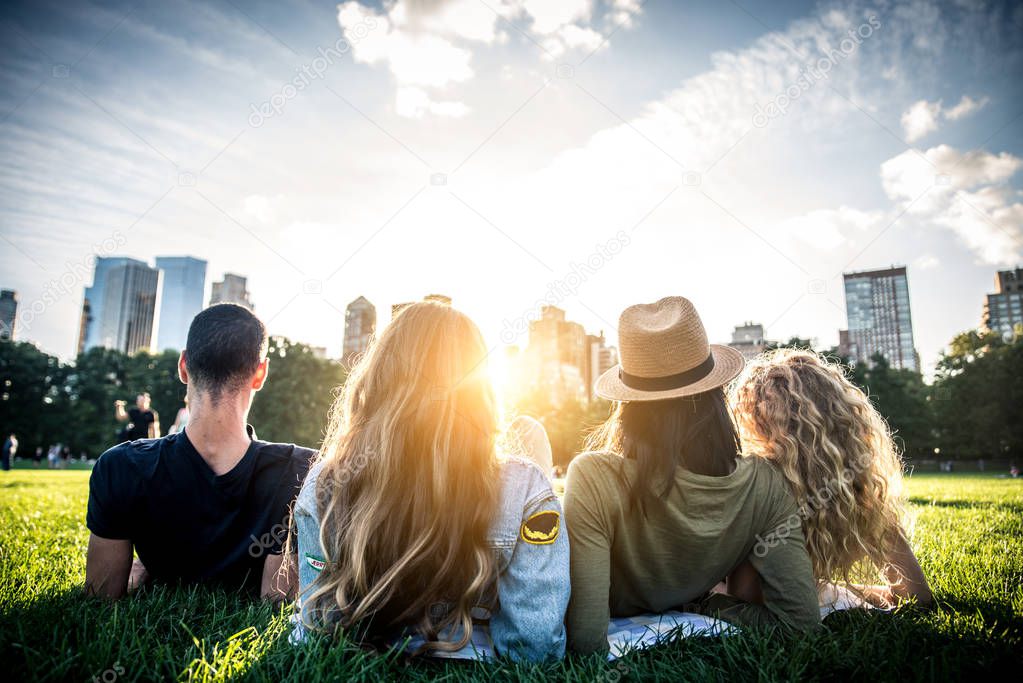 Group of friends in Central Park 