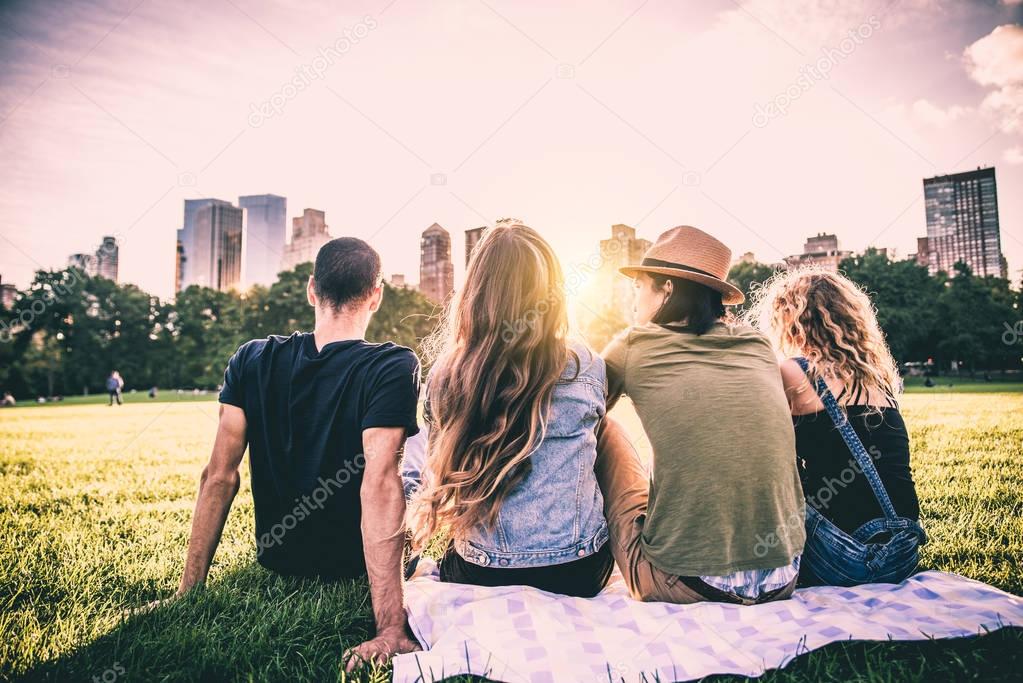 Young friends in Central Park