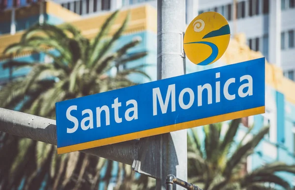 Santa monica street signal — Stock Photo, Image