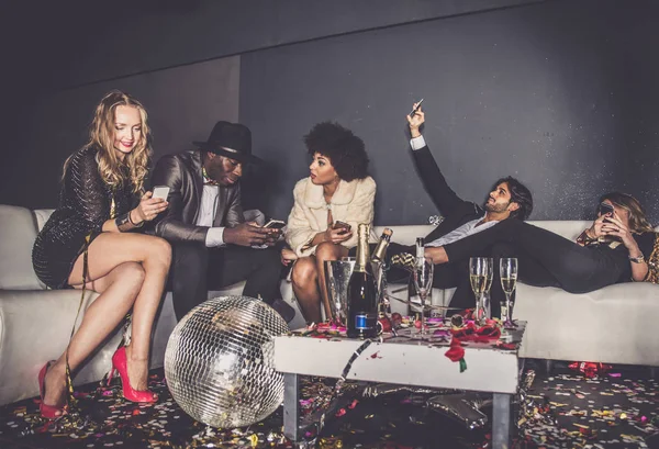 Friends having party in nightclub — Stock Photo, Image