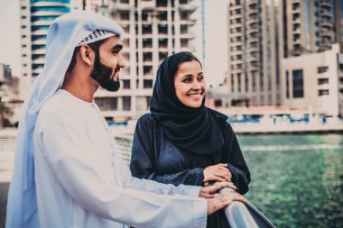 Arabian couple dating clipart