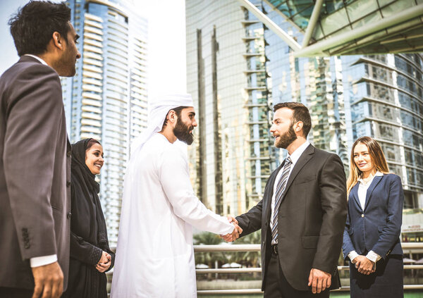 Multiethnic group of businesspeople 