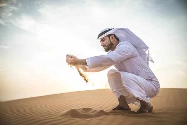 Araber in der Wüste — Stockfoto