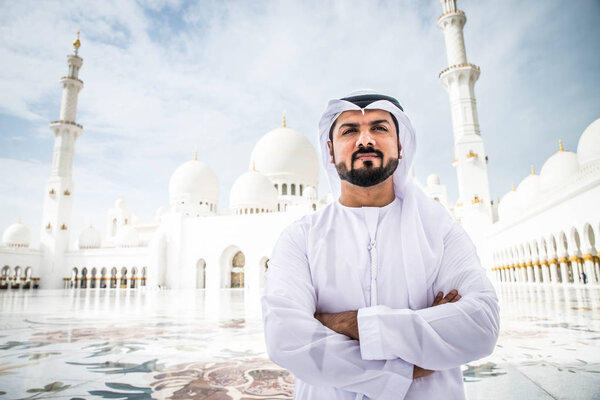 Arabic man at Sheikh Zayed mosque