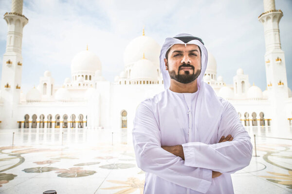 Arabic man at Sheikh Zayed mosque