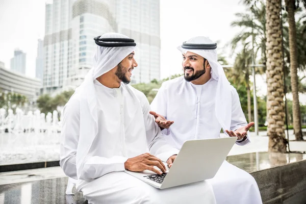 Arabian businessmen in Dubai — Stock Photo, Image