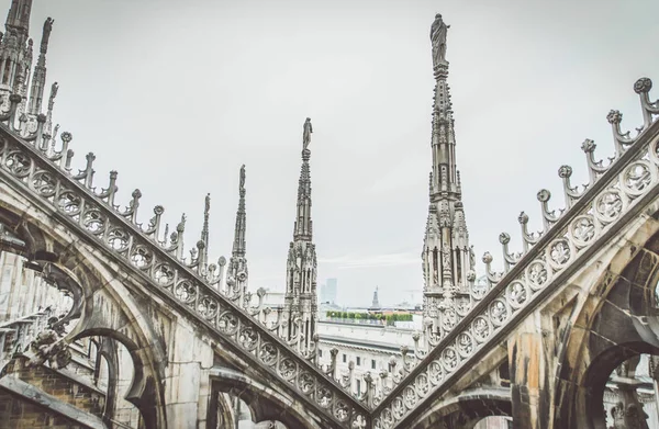 Duomo de Milão vista — Fotografia de Stock