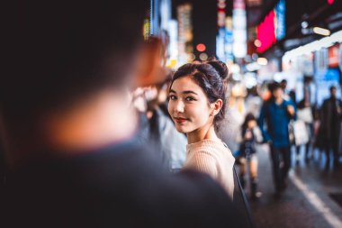 Genç Japon harcama zaman birlikte Tokyo'da Çift