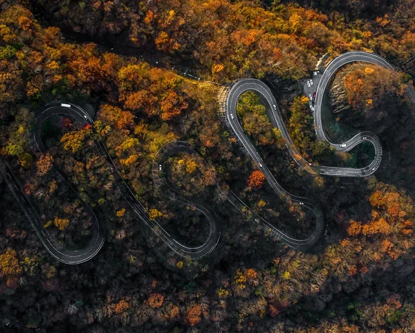 Camino sinuoso de Nikko 's en otoño, Japón —  Fotos de Stock