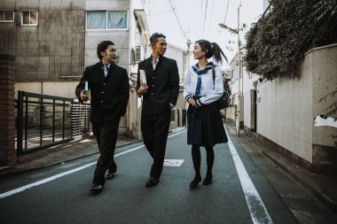 Japon genç grup, bugün okul anlarda yaşam tarzı