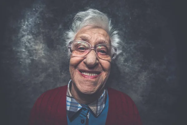 Grandmother portrait set in the studio. Concepts about seniority — Stock Photo, Image