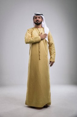 Arabic handsome man studio portraits clipart