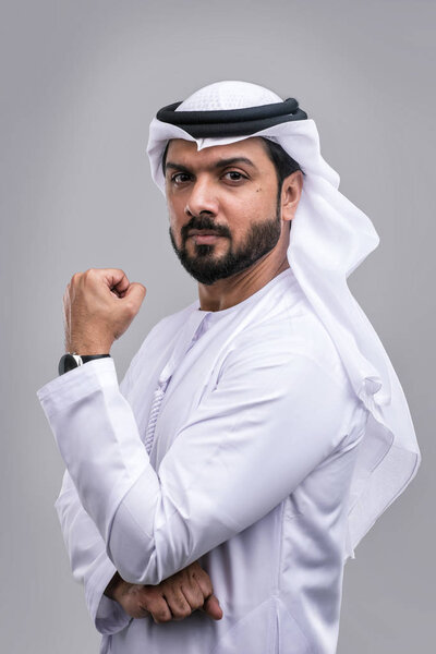 Arabic handsome man studio portraits