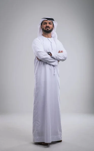 Arab jóképű férfi stúdió portrék — Stock Fotó