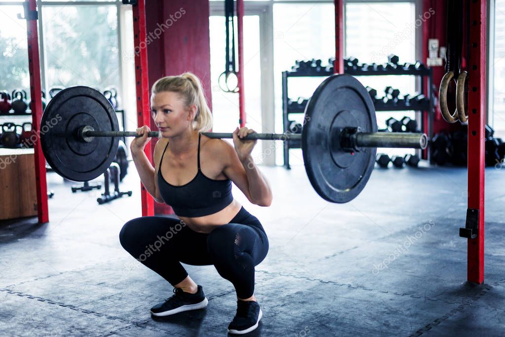 Athlete training in a cross-fit gym