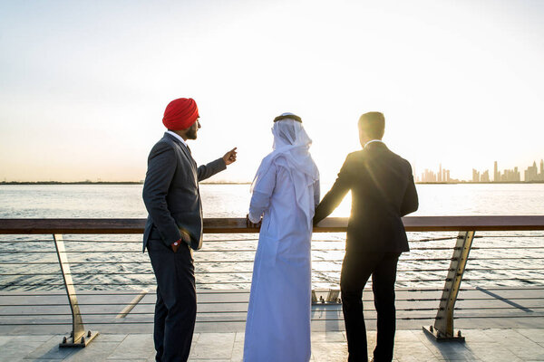 Multi-ethnic business team meeting
