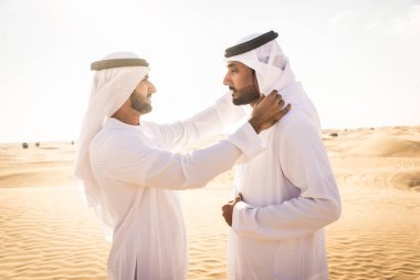 Arabic men in the desert