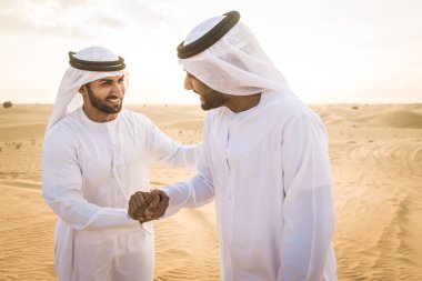 Arabic men in the desert