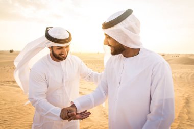Arabic men in the desert