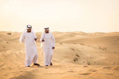 Arabic men in the desert