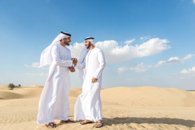 Arabic men in the desert