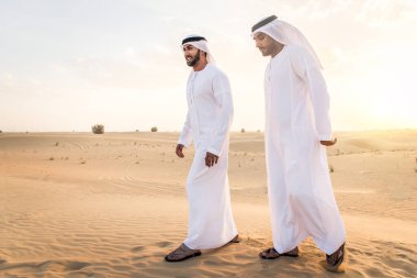 Arabic men in the desert