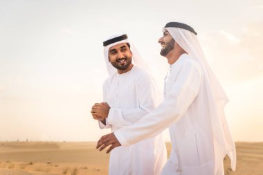 Arabic men in the desert