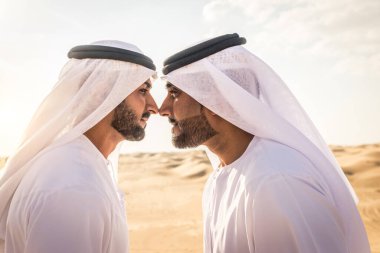 Arabic men in the desert