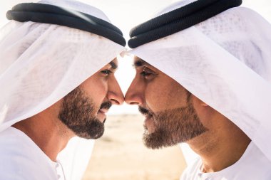 Arabic men in the desert