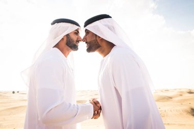 Arabic men in the desert