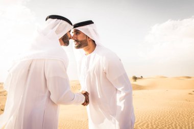 Arabic men in the desert