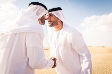 Arabic men in the desert