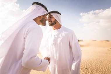 Arabic men in the desert