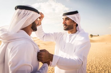 Arabic men in the desert