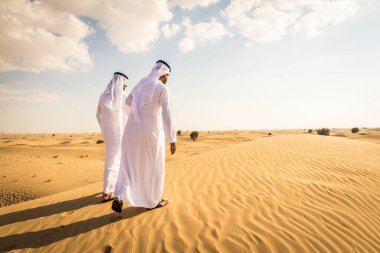 Arabic men in the desert