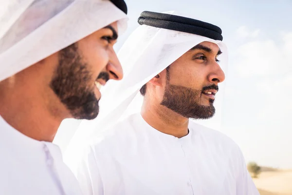 Arabic men in the desert — 스톡 사진