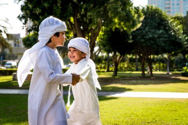 Group of middle eastern kids in Dubai