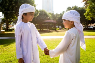 Group of middle eastern kids in Dubai