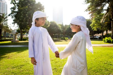 Group of middle eastern kids in Dubai