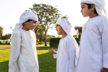 Group of middle eastern kids in Dubai