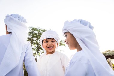Group of middle eastern kids in Dubai